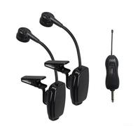 PETSTIBLE Saxophone Wireless Microphone, Wireless Saxophone and Brass Instrument Microphone System, for Trumpets, Clarinet, Cello(1 in 2 for Sax)