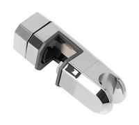PETSTIBLE Shower Head Bracket, Rail Head Slider Clamp Holder Bracket,Universal 15-30mm Chrome ABS Shower Rail Slider Adjustable, Silver