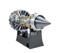 PETSTIBLE Turbofan engine model, adjustable speed, aircraft engine turbojet engine model, 25cm small Rolls Royce turbofan engine model