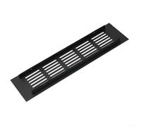 PETSTIBLE Ventilation Cover - Aluminum Alloy Ventilation Grille - Black Furniture Grille Door, Suitable For Wardrobe, Shoe Cabinet, Bathroom Door, Etc(60x300mm)