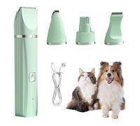 Petstyle Pro 4 Different Blades,Lettuce Pets Grooming Set,Pet Style 4 Different Blades,Dog Clippers Grooming Kit 4 in 1 Dog Grooming Kit,Low Noise Pet Clippers for Dog Grooming Paws,Eyes,Nails (Green)