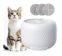 Petsuper Cat Water Fountain, Wireless Pet Fountains for Drinking, 1.8L/63oz Dog Water Dispenser with Ultra-Quiet Pump and 3 Replacement Filters, Automatic Water Fountains for Cats and Small Dogs