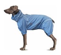 PETT2GO, Breathable Dog Rain Coat with Legs Hooded Reflective Piping Compactable - Silence Mist - L