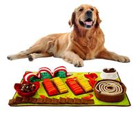 Pettain Dog Snuffle Mat for Mental Stimulation & Enrichment - Interactive Dog Puzzle Toy for Small, Medium & Large Dogs - Puppy Food Dispenser & Treat Puzzle Slow Feeder for Anti Boredom, 32" x 20"