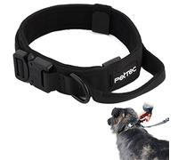 PetTec Extra Large Dog Collar - D200 Nylon, Neoprene Padding - Adjustable Collars For Dogs, Big Breeds - Durable Handle, D-Ring & Quick-Release Metal Buckle - Weather & Dirt-Proof Waterproof - 61-71cm