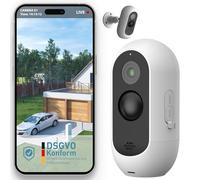 PetTec Pet Camera with App/Dog Camera with App - Wireless outdoor surveillance camera WLAN for dogs with extra strong battery (< 9 months), Full HD outdoor camera with 2-way audio & motion detector