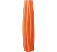 PetterShop Vases Ceramic Vase, Simple Floor-standing Large Vase, Orange origami pattern vase, Bedroom Living Room Balcony Decoration (Color : Orange, Size : 12x45cm)