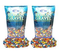Pettex Aquatic Roman Gravel 2 Kg Rainbow Pebbles (Pack of 2)