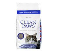 Pettex Clean Paws Super Clumping Ultra Cat Litter 15 kg, clear
