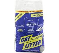 Pettex Premium Cat Litter 10kg - Biodegradable, Highly Absorbent, No Mess | Grey Natural Granules, Clump-Forming, Controls Odor | Hygienic Kitty Litter for Cats