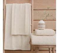 PETTI Artigiani Italiani - 100% Cotton Terry Bath Towels, 1+1 Towel Set, 2 Pieces 1 Face Towel and 1 Hand Towel, Ivory Towels