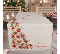PETTI Artigiani Italiani - Christmas Table Runner, Christmas Runner, Kitchen Runner, 140 x 40 cm, Elegant Christmas Table Runner, Merry Christmas, 100% Made in Italy
