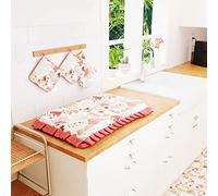 PETTI Artigiani Italiani Cooker Cover and Kitchen Curfew, Red Hearts, 1pz Coprifornello 48x73 cm