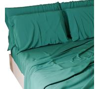 PETTI Artigiani Italiani - Cotton Sheets, Single Sheets, Sea Green, 100% Made in Italy