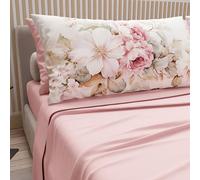 PETTI Artigiani Italiani - Cotton Sheets with Pillowcases in Digital Print, Double Bed Sheet, Complete Bed Set, Provence Powder, 100% Made in Italy