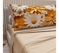PETTI Artigiani Italiani - Cotton Sheets with Pillowcases in Digital Print, Double Bed Sheet, Queen Size Bed Set, Floral 2 Beige, 100% Made in Italy