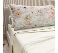 PETTI Artigiani Italiani - Cotton Sheets with Pillowcases in Digital Print, Double Maxi, Complete Top and Bottom Sheet with Corners, Floral 06 21 Cream, 100% Made in Italy