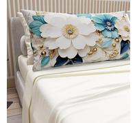 PETTI Artigiani Italiani - Cotton Sheets with Pillowcases in Digital Print, French Quarter, Complete Top and Bottom Sheet with Corners, Floral 05 19 Cream 100% Made in Italy