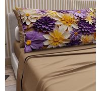 PETTI Artigiani Italiani - Cotton Sheets with Pillowcases in Digital Print, French Quarter, Complete Top and Bottom Sheet with Corners, Floral 05 4 Mud, 100% Made in Italy