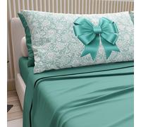 PETTI Artigiani Italiani - Cotton Sheets with Pillowcases in Digital Print, French Queen, Complete Top and Bottom Sheet with Corners, White, 100% Made in Italy