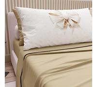 PETTI Artigiani Italiani - Cotton Sheets with Pillowcases in Digital Print, French Queen, Complete Top and Bottom Sheet with Corners, Taupe, 100% Made in Italy