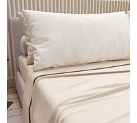 PETTI Artigiani Italiani - Cotton Sheets with Pillowcases in Digital Print, Pizza and a Half Sheet, Complete Bed Set, Cream, 100% Made in Italy