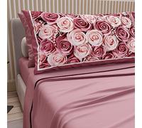 PETTI Artigiani Italiani - Cotton Sheets with Pillowcases in Digital Print, Pizza and a Half Sheet, Complete Bed Set, Powder, 100% Made in Italy