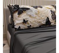 PETTI Artigiani Italiani - Cotton Sheets with Pillowcases in Digital Print, Pizza and a Half Sheet, Complete Bed Set, Mariposa-05, 100% Made in Italy