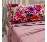 PETTI Artigiani Italiani - Cotton Sheets with Pillowcases in Digital Print, Single Bed Sheet, Single Bed Set, Floral 17 Dark Powder, 100% Made in Italy