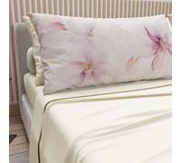 PETTI Artigiani Italiani - Cotton Sheets with Pillowcases in Digital Print, Single Sheet, 8 Cream Floral Print Bedding Set, 100% Made in Italy