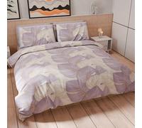 PETTI Artigiani Italiani - Double Duvet Cover Set 220 x 200 cm (2 Pillowcases 80 x 80 cm Included), Microfibre Duvet Cover Set with Digital Print Tropical Lilac O - Made in Italy