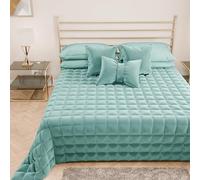 PETTI Artigiani Italiani - Double Quilt in Soft and Warm Velvet, Spring Autumn Quilt, Double Bedspread Tiffany, 100% Made in Italy
