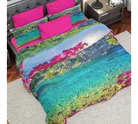 PETTI Artigiani Italiani Duvet Cover, Bedding Set, Satin, 100% Made in Italy, Paradise, Single (150x200 cm)
