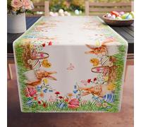 PETTI Artigiani Italiani - Easter Table Runner, Table Runner in Digital Print, 100% Made in Italy | Elegance for the Easter Table