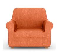 PETTI Artigiani Italiani Elastic Cover, Elegant Sofa Slipcover, 100% Made in Italy, Fabric, Orange, 1 Seater/Armchair