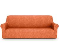 PETTI Artigiani Italiani Elastic Cover, Elegant Sofa Slipcover, 100% Made in Italy, Fabric, Orange, 2 Seater/LoveSeat