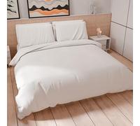 PETTI Artigiani Italiani - Maxi Single Duvet Cover Set 220 x 155 cm (1 Pillowcase 80 x 80 cm Included), Soft Microfibre Duvet Cover Set, Plain White