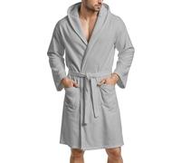 PETTI Artigiani Italiani Microfiber Bathrobe, Grey, L