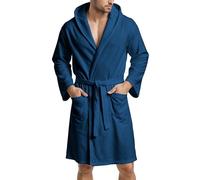 PETTI Artigiani Italiani Microfibre Bathrobe Men Women with Hood, Pockets, Belt, Unisex Quick Drying for Gym, Pool, Beach, Spa, Burgundy, L