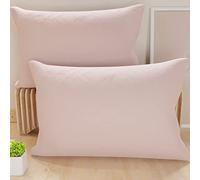 PETTI Artigiani Italiani - Pair of Microfiber Pillowcases 60x40 cm, Bedroom Cushions, Sofa, Set of 2 Cushion Covers, Solid Color Pink Pillowcase, 100% Made in Italy