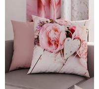PETTI Artigiani Italiani - Pair of Pillow Cases 30 x 30 cm in Microfibre, Cushions for Bedroom Furniture, Sofa, Living Room, Set of 2 Cushion Covers, Country Chic Pillowcase, 100% Made in Italy