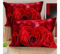 PETTI Artigiani Italiani - Pair of Pillow Cases 40 x 80 cm in Microfibre, Cushions for Bedroom Furniture, Sofa, Living Room, Set of 2 Cushion Covers, Passion Pillowcase, 100% Made in Italy