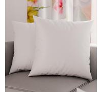 PETTI Artigiani Italiani - Pair of Pillowcases 45x45 cm in Microfiber, Bedroom Cushions, Sofa, Set of 2 Cushion Covers, Solid White Pillowcase, 100% Made in Italy
