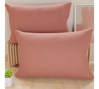 PETTI Artigiani Italiani - Pair of Pillowcases 70x40 cm in Microfiber, Bedroom Cushions, Sofa, Set of 2 Cushion Covers, Solid Color Pink Pillowcase, 100% Made in Italy