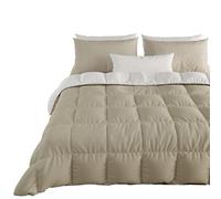 PETTI Artigiani Italiani, Quilts, Warm and Soft Comforter, Microfiber Duvet, 100% Made in Italy, Microfibre, Brown, King Size (240x260 cm)