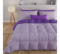 PETTI Artigiani Italiani, Quilts, Warm and Soft Comforter, Microfiber Duvet, 100% Made in Italy, Microfibre, Plum, Small Double (220x260 cm)