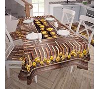 PETTI Artigiani Italiani Rectangular, Microfiber, Decorative Printed Table Cloth, 100% Made in Italy, Pasta Spoons, 140x360 cm