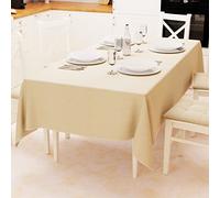 PETTI Artigiani Italiani - Rectangular Tablecloth, Elegant Tablecloth, Plain Cotton Tablecloth, Kitchen Table Cover, Sand Tablecloth X6 Seater (140 x 180 cm), 100% Made in Italy