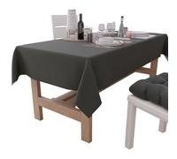 PETTI Artigiani Italiani - Rectangular Tablecloth, Elegant Tablecloth, Plain Cotton Tablecloth, Kitchen Table Cover, Smoky Grey Tablecloth X12 Seater (140 x 240 cm), 100% Made in Italy