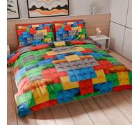 PETTI Artigiani Italiani - Single Duvet Cover 160 x 200 cm, Microfibre Duvet Cover Set with Digital Print + 1 Pillowcase 50 x 80 cm - Made in Italy - Bricks